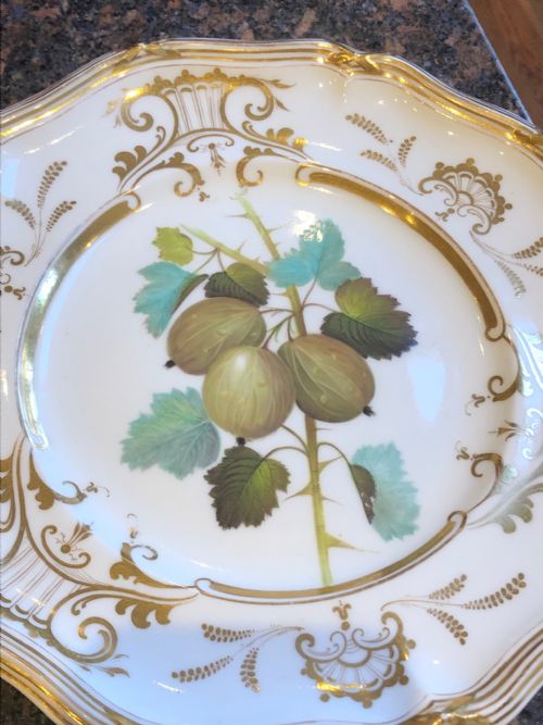 DAVENPORT HANDPAINTED DESSERT PLATES SET OF 10 1830 - ADDITIONAL PHOTO 12