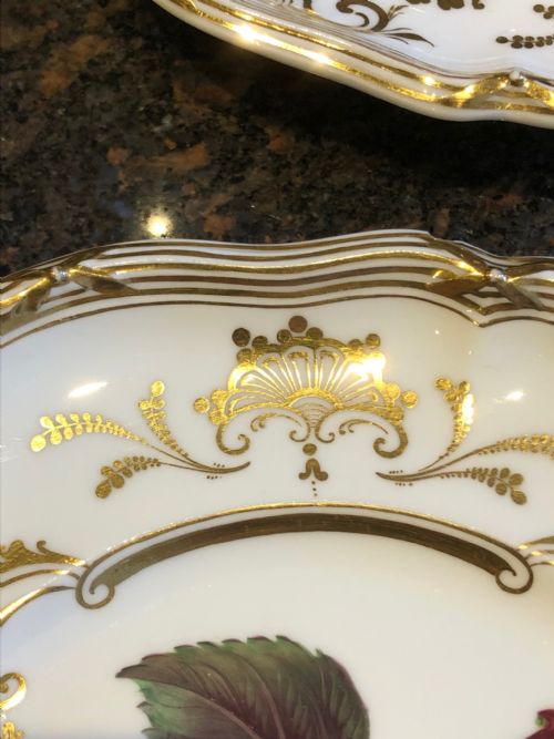 DAVENPORT HANDPAINTED DESSERT PLATES SET OF 10 1830 - ADDITIONAL PHOTO 15
