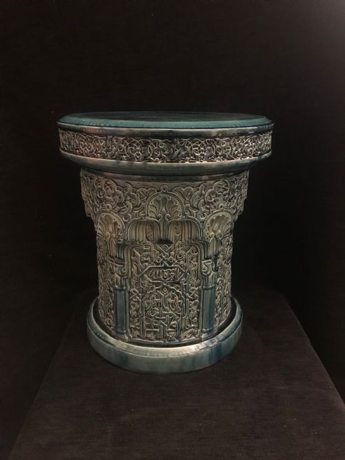 PAIR OF EMBOSSED BURMANTOFTS GARDEN SEATS 1870 - ADDITIONAL PHOTO 1