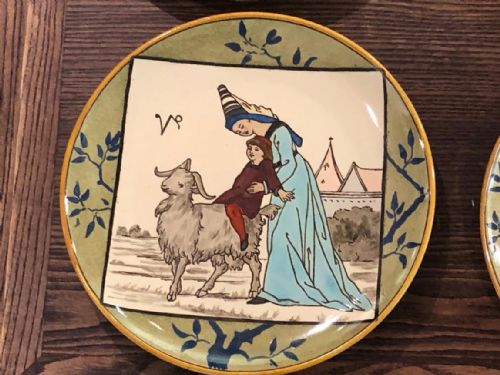 SET OF 12 MINTON ZODIAC PLATES BY HENRY STACEY MARKS 1873 - ADDITIONAL PHOTO 3