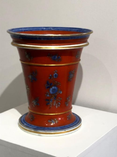 AN EXTREMELY RARE PEARLWARE WEDGWOOD FLOWBLUE CLOBBERED POTPOURRI CIRCA 1840 - ADDITIONAL PHOTO 5