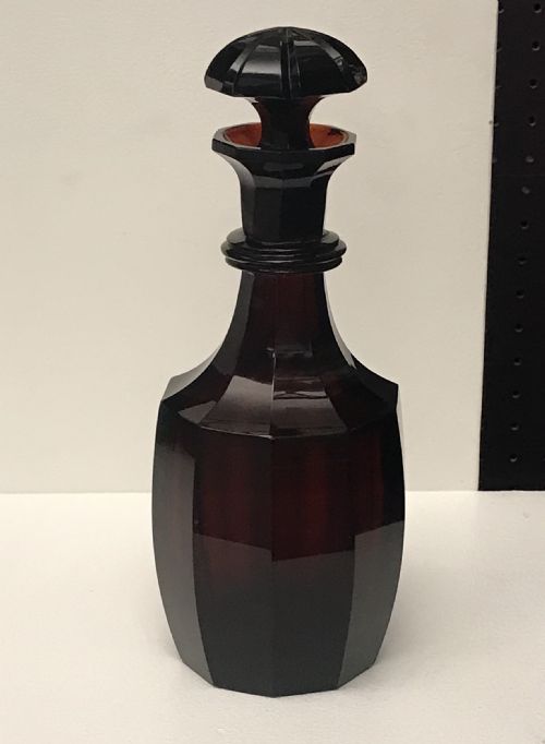 bohemian ruby glass decanter 18601870 - CATEGORY: ANTIQUE GLASS - DATED VICTORIAN
