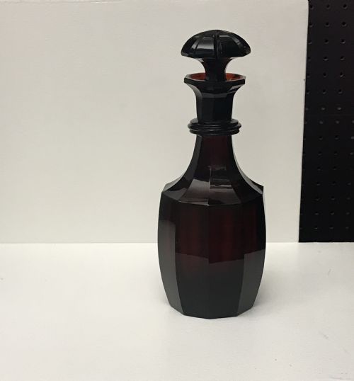 BOHEMIAN RUBY GLASS DECANTER 18601870 - ADDITIONAL PHOTO 1