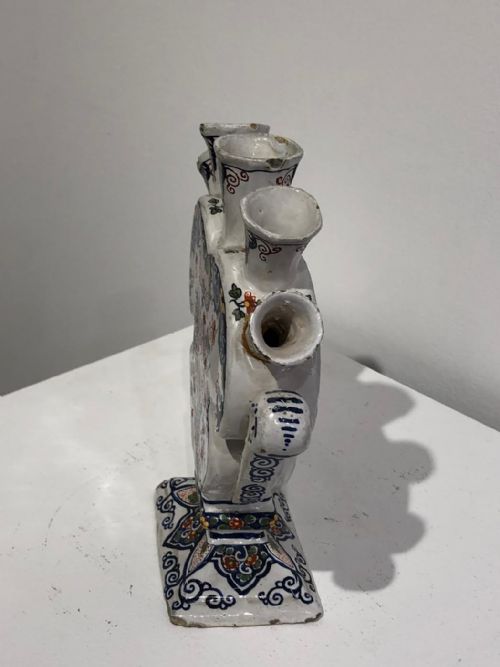 RARE DUTCH DELFT POLYCHROMED TULIPIERE 17401760 - ADDITIONAL PHOTO 2