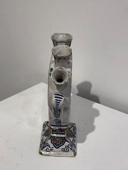 RARE DUTCH DELFT POLYCHROMED TULIPIERE 17401760 - ADDITIONAL PHOTO 3