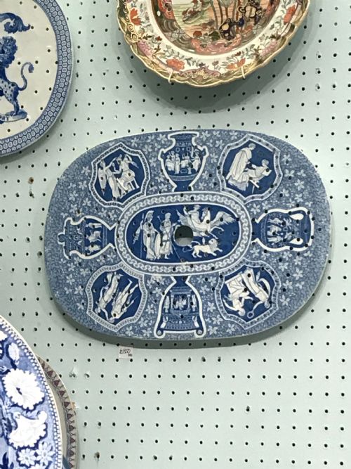 SUPERB SPODE DRAINER IN GREEK PATTERN 18151820 - ADDITIONAL PHOTO 3