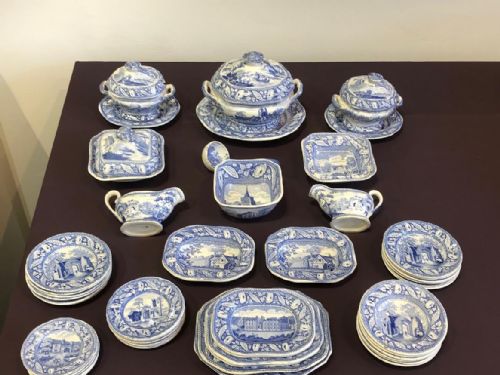RARE CHILD'S BLUE AND WHITE DINNER SERVICE 1820 - ADDITIONAL PHOTO 1