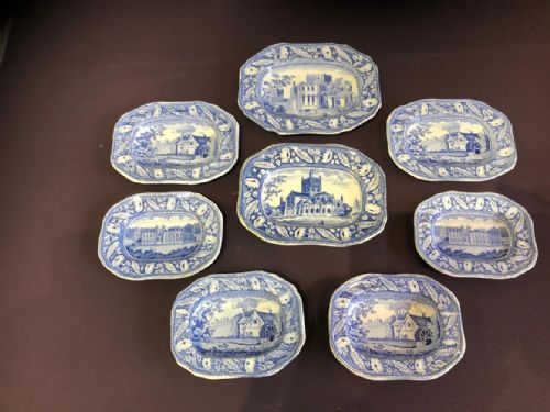RARE CHILD'S BLUE AND WHITE DINNER SERVICE 1820 - ADDITIONAL PHOTO 2