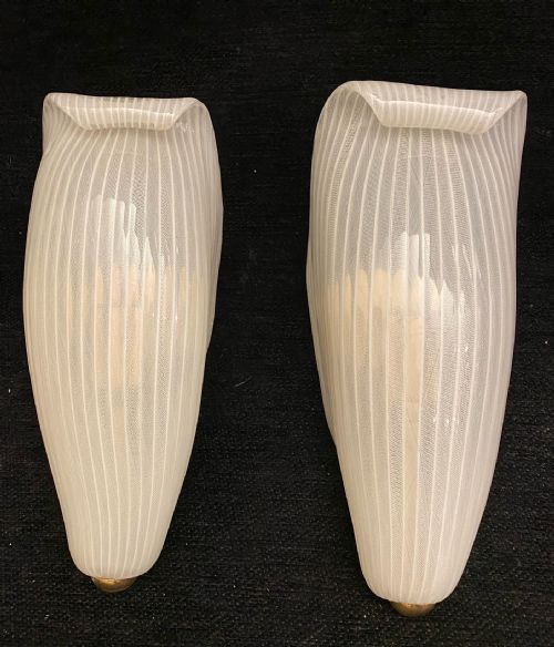 rare pair of italian glass wall lamps 1920 - CATEGORY: ANTIQUE LIGHTING - DATED 1920