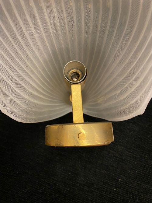 RARE PAIR OF ITALIAN GLASS WALL LAMPS 1920 - ADDITIONAL PHOTO 2