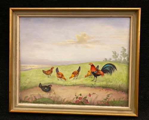 framed english porcelain plaque 18301840 - CATEGORY: ANTIQUE ART - DATED VICTORIAN