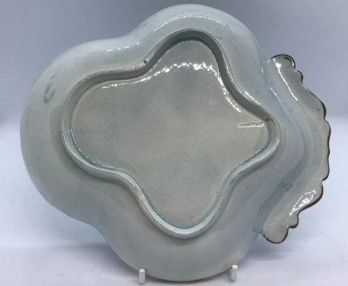 PAIR OF PEARLWARE GREEK PATTERN DESSERT SHAPES 1810 - ADDITIONAL PHOTO 5