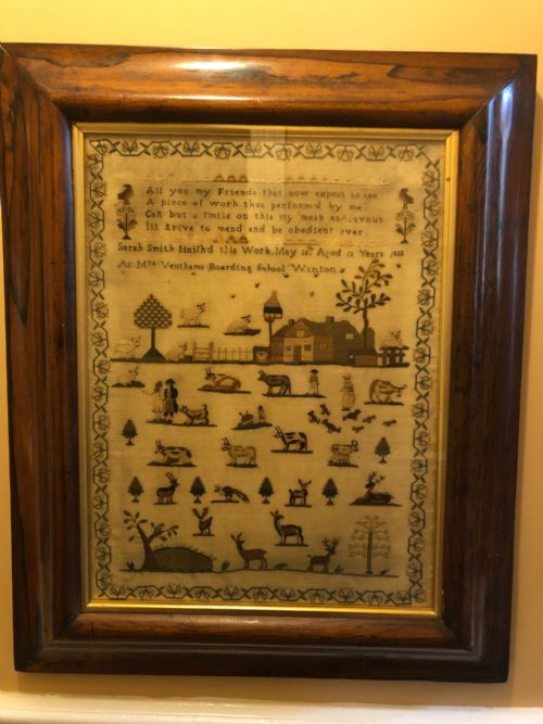 RARE SILK SAMPLER 1822 - ADDITIONAL PHOTO 1