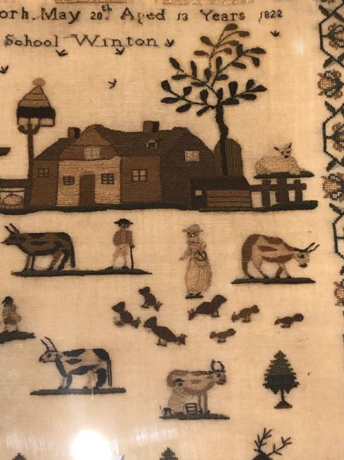 RARE SILK SAMPLER 1822 - ADDITIONAL PHOTO 3