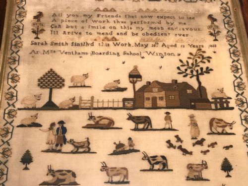 RARE SILK SAMPLER 1822 - ADDITIONAL PHOTO 7