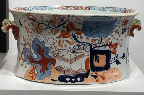 MASONS IRONSTONE FOOT BATH IN SPLIT JARDINIERE PATTERN 18131820 - ADDITIONAL PHOTO 1