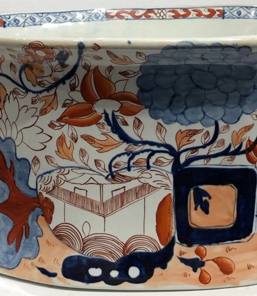 MASONS IRONSTONE FOOT BATH IN SPLIT JARDINIERE PATTERN 18131820 - ADDITIONAL PHOTO 4