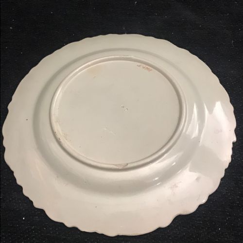MINTON DRAB WARE PLATES IN WATERLILY PATTERN SET OF 6 18351840 - ADDITIONAL PHOTO 4