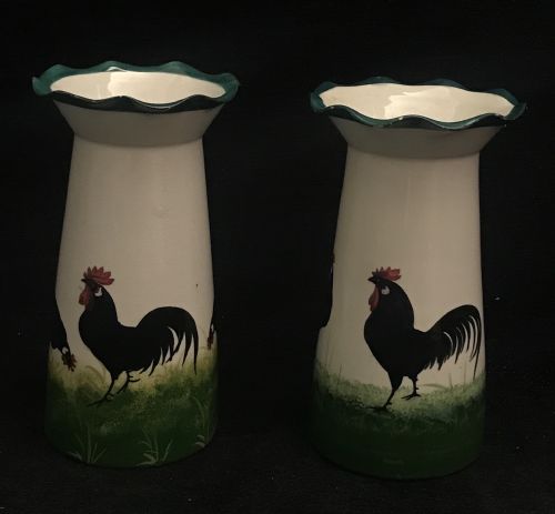 COLLECTION OF WEMYSS CUPS AND VASES IN COCKEREL AND HEN PATTERN 18801900 - ADDITIONAL PHOTO 1