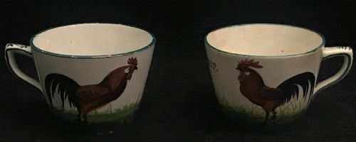 COLLECTION OF WEMYSS CUPS AND VASES IN COCKEREL AND HEN PATTERN 18801900 - ADDITIONAL PHOTO 7