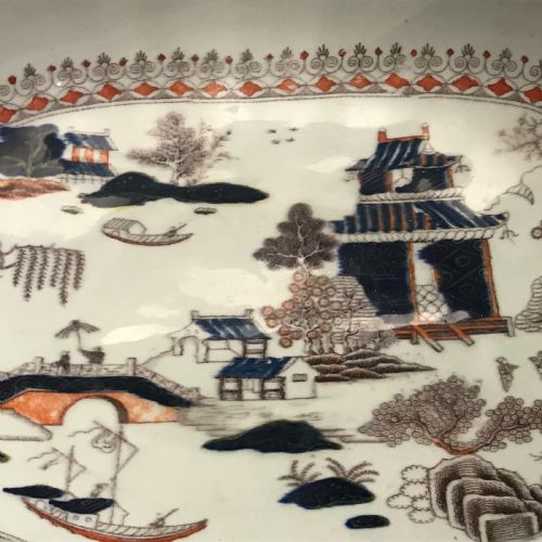 MASONS IRONSTONE FOOT BATH IN WILLOW PATTERN 1845 - ADDITIONAL PHOTO 9