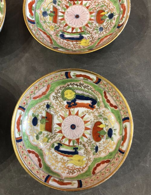 PORCELAIN SAUCERS IN DRAGONS IN COMPARTMENTS PATTERN 17901805 SET OF 4 - ADDITIONAL PHOTO 4