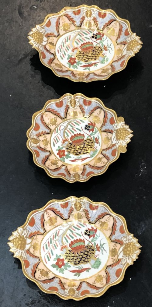 PORCELAIN DESSERT SERVICE IN WATERLILY PATTERN 1810 - ADDITIONAL PHOTO 4