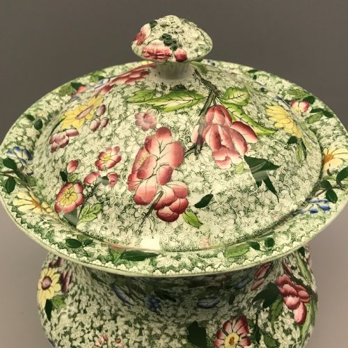 CHINTZ URNSHAPED SLOP PAIL WITH LID 18301840 - ADDITIONAL PHOTO 4