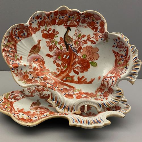 MASONS IRONSTONE DESSERT SERVICE IN LONGTAIL BIRD PATTERN 18131820 - ADDITIONAL PHOTO 4