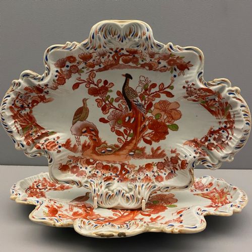 MASONS IRONSTONE DESSERT SERVICE IN LONGTAIL BIRD PATTERN 18131820 - ADDITIONAL PHOTO 5