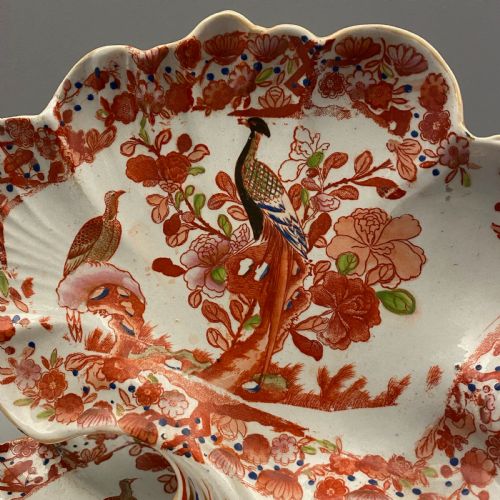 MASONS IRONSTONE DESSERT SERVICE IN LONGTAIL BIRD PATTERN 18131820 - ADDITIONAL PHOTO 6