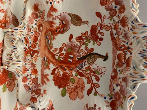 MASONS IRONSTONE DESSERT SERVICE IN LONGTAIL BIRD PATTERN 18131820 - ADDITIONAL PHOTO 7