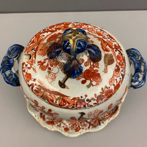 MASONS IRONSTONE DESSERT SERVICE IN LONGTAIL BIRD PATTERN 18131820 - ADDITIONAL PHOTO 11