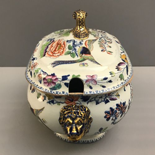 HICKS MEIGH IRONSTONE SOUP TUREEN IN FLYING BIRD PATTERN 18151820 - ADDITIONAL PHOTO 2
