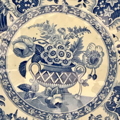 SPODE PUNCH BOWL IN FLOWER AND BASKET PATTERN 18151820 - ADDITIONAL PHOTO 4