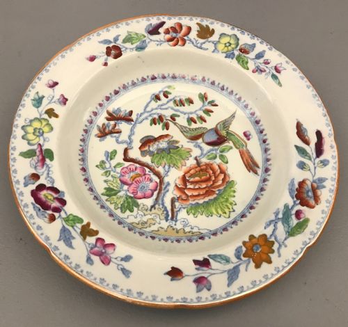MASONS IRONSTONE BOWLS IN FLYING BIRD PATTERN 1870 SET OF 10 - ADDITIONAL PHOTO 2