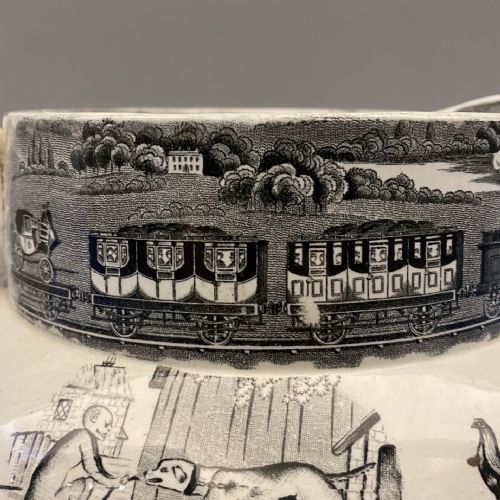 STAFFORDSHIRE FROLICS OF YOUTH JUG IN BLACK TRANSFER 1840 - ADDITIONAL PHOTO 8