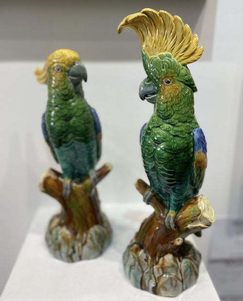 PAIR OF MINTON PARROTS 1870 - ADDITIONAL PHOTO 7