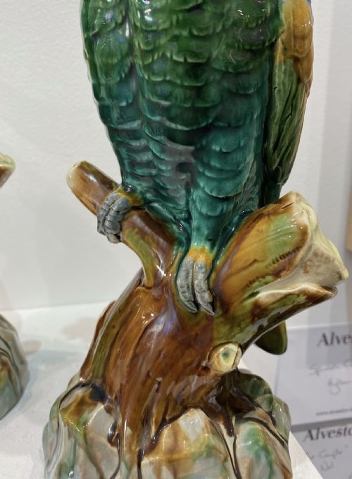 PAIR OF MINTON PARROTS 1870 - ADDITIONAL PHOTO 10