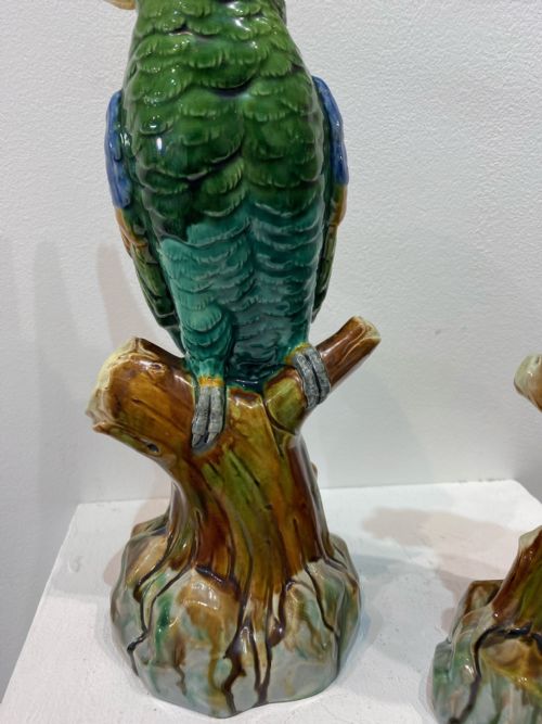 PAIR OF MINTON PARROTS 1870 - ADDITIONAL PHOTO 11
