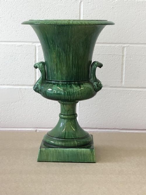 an unusal large green glazed campana urn circa 1870 - CATEGORY: ANTIQUE CERAMICS - DATED VICTORIAN