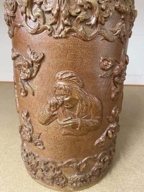 PR OF SALTGLAZED STONEWARE TOBACCO JARS 1850 - ADDITIONAL PHOTO 4