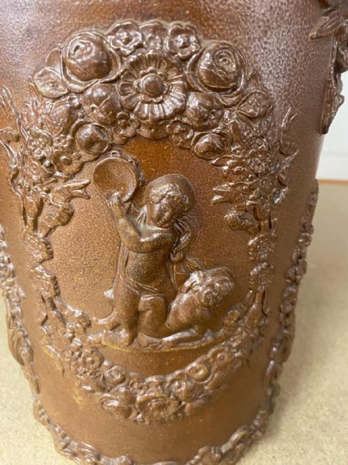 PR OF SALTGLAZED STONEWARE TOBACCO JARS 1850 - ADDITIONAL PHOTO 6
