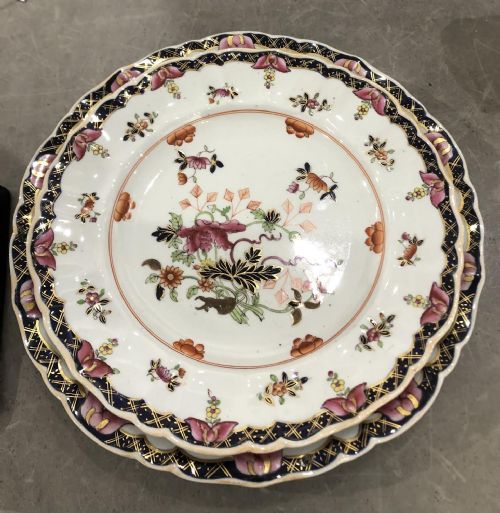 a set of 12 dinner and set of 12 dessert plates masons ironstone 1835 - CATEGORY: ANTIQUE PLATES - DATED REGENCY