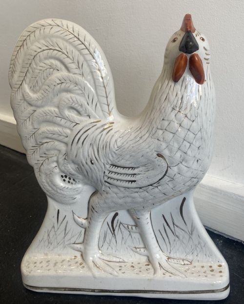A PAIR OF STAFFORDSHIRE COCKERELS C1870 - ADDITIONAL PHOTO 1