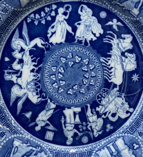 SET OF 12 HERCULANEUM GREEK PATTERN DINNER PLATES 18151820 - ADDITIONAL PHOTO 1
