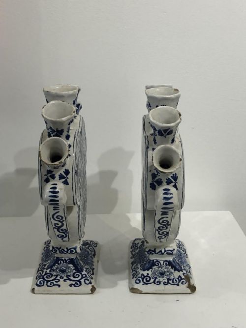 RARE PAIR OF DUTCH DELFT TULIPIERES 17901810 - ADDITIONAL PHOTO 6