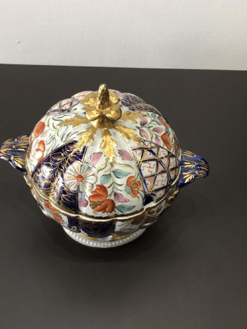 RARE MASONS MELON SHAPED DESSERT TUREEN 18131820 - ADDITIONAL PHOTO 1