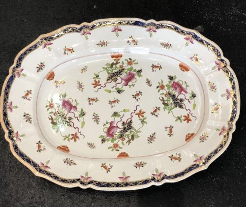 a rather large mason ironstone platter circa 1840 - CATEGORY: ANTIQUE CERAMICS - DATED REGENCY
