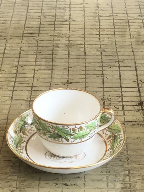 RARE ARMORIAL DESSERT SERVICE AND TEASET COALPORT CIRCA 1815 - ADDITIONAL PHOTO 4
